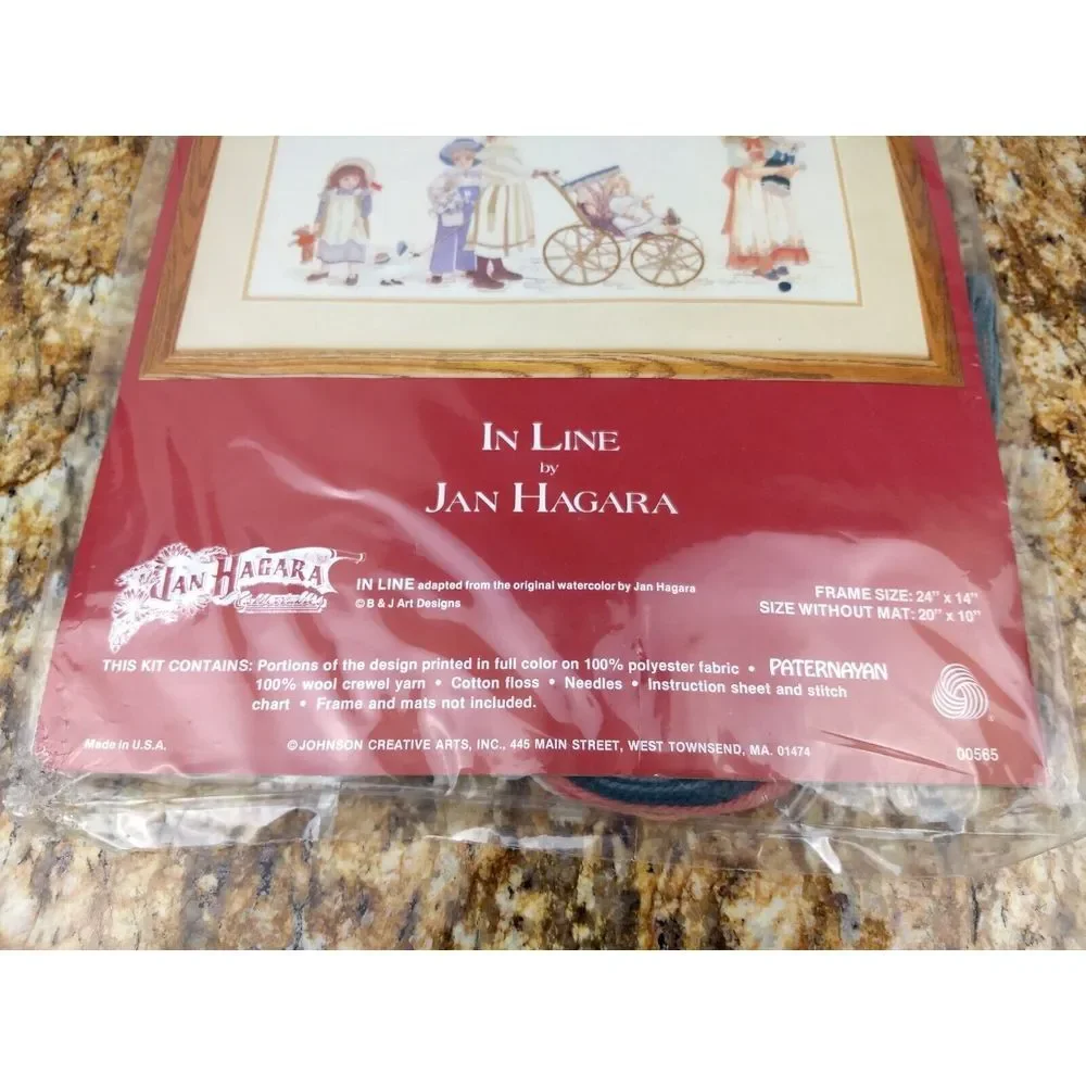 NEEDLE TREASURES Embroidery Crewel Stitchery Kit Jan Hagara‎ IN LINE Vintage NOS